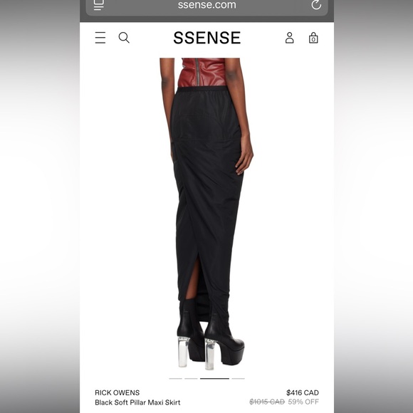 RICK OWENS maxi skirt - Picture 7 of 7